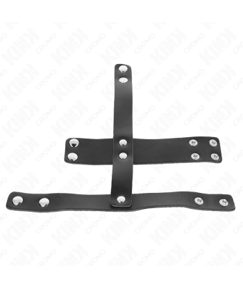 KINK - ANILLO JAULA PENE CUERO CON DIVISOR DE BOLAS AJUSTABLE