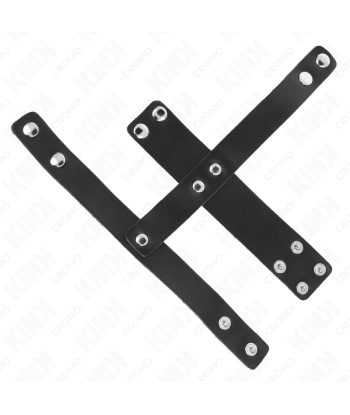 KINK - ANILLO JAULA PENE CUERO CON DIVISOR DE BOLAS AJUSTABLE