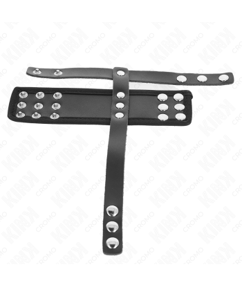 KINK - ANILLO JAULA PENE CUERO CON CORREA DIVISORIA DE BOLAS RECUBIERTO AJUSTABLE