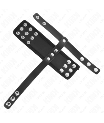 KINK - ANILLO JAULA PENE CUERO CON CORREA DIVISORIA DE BOLAS RECUBIERTO AJUSTABLE