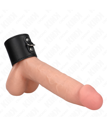 KINK - ANILLO PENE CUERO CON CIERRE A PRESIÓN 18 X 5 CM