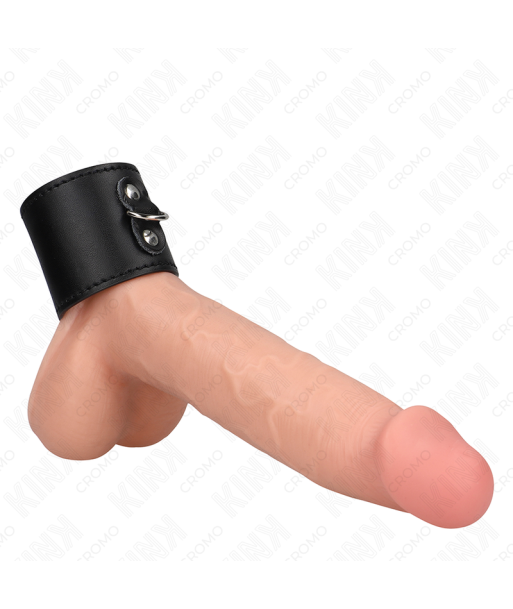 KINK - ANILLO PENE CUERO CON CIERRE A PRESIÓN 18 X 5 CM
