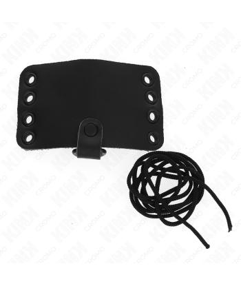 KINK - ANILLO PENE CUERO CON CIERRE DE ENCAJE Y CORDONES