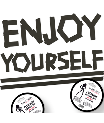 DARKNESS - CINTA PARA BONDAGE NEGRO NO PEGAJOSA 15M