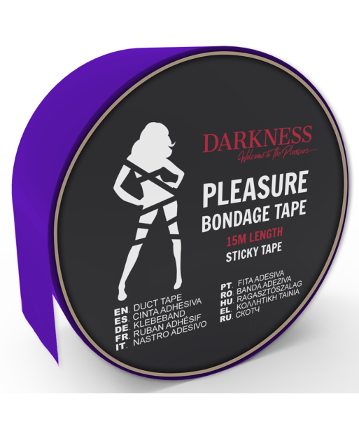 DARKNESS - CINTA PARA BONDAGE LILA ADHESIVA 15M