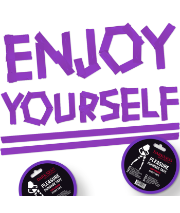 DARKNESS - CINTA PARA BONDAGE LILA ADHESIVA 15M