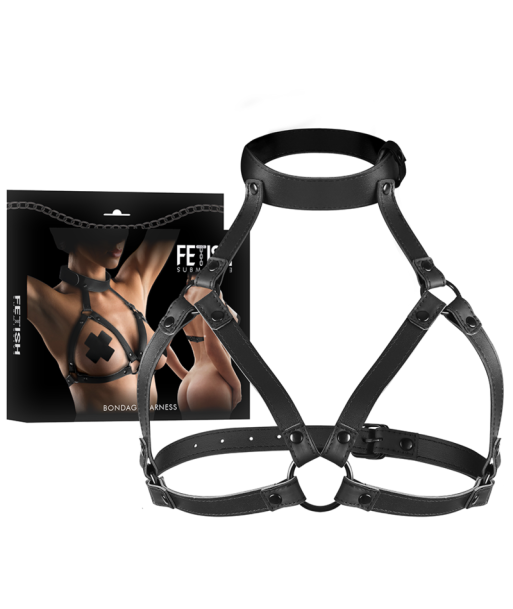 FETISH SUBMISSIVE BONDAGE - ARNÉS AJUSTABLE PECHO