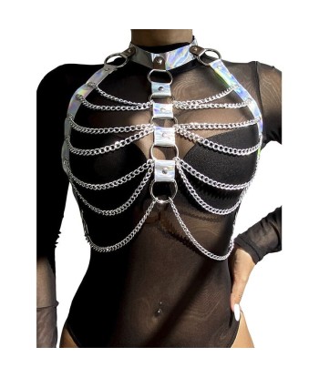 SUBBLIME - 953737 ARNÉS DE PECHO CON ANILLOS Y CADENAS PLATA TALLA ÚNICA