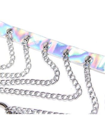 SUBBLIME - 953737 ARNÉS DE PECHO CON ANILLOS Y CADENAS PLATA TALLA ÚNICA