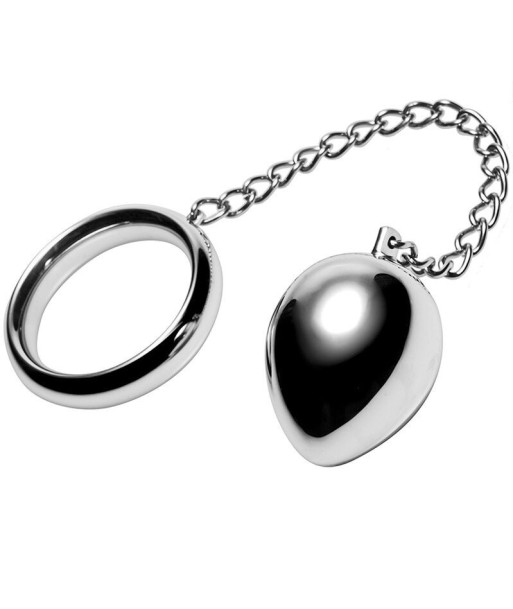 METAL HARD - COCK RING 40MM CADENA CON BOLA METAL