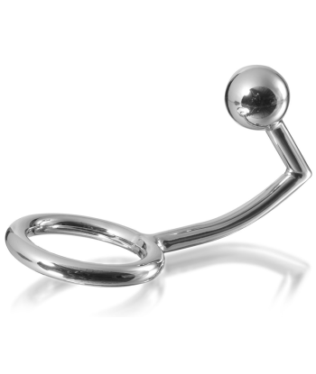 METAL HARD - COCK RING ANILLO CON GANCHO INTRUDER ANAL 45MM