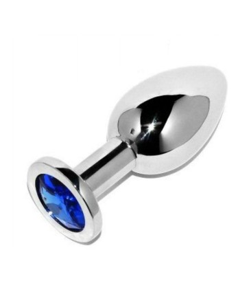 METAL HARD - ANAL PLUG DIAMOND BLUE SMALL 5.71CM