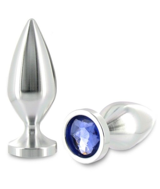 METAL HARD - ANAL PLUG ALIMINUM COLOR CRISTAL PEQUEÑO 5.71 CM