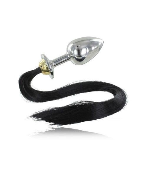 METAL HARD - PLUG ANAL ACERO CON COLA 8.89CM METAL HARD - PLUG ANAL ACERO CON COLA 8.89CM