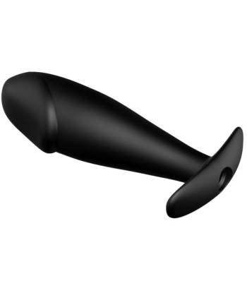 PRETTY LOVE - PLUG ANAL SILICONA FORMA PENE Y 12 MODOS VIBRACIÓN NEGRO