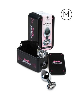 SECRETPLAY - PLUG ANAL ALUMINIO TRANSPARENTE 7 CM