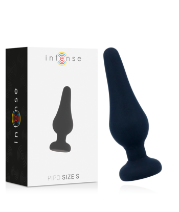 INTENSE - ANAL PLUG PIPO S SILICONE NEGRO 9.8 CM