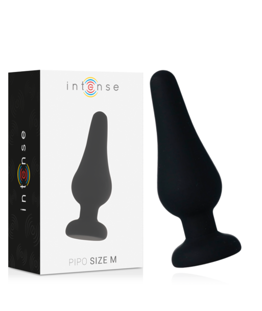 INTENSE - ANAL PLUG PIPO M SILICONE NEGRO 11 CM INTENSE - ANAL PLUG PIPO M SILICONE NEGRO 11 CM