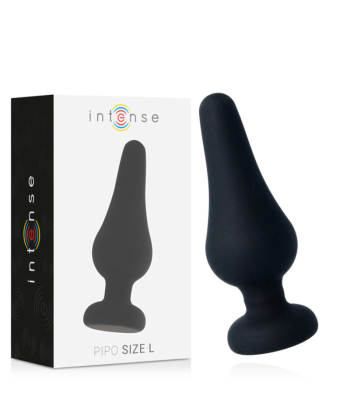 INTENSE - ANAL PLUG PIPO L SILICONE NEGRO 13 CM