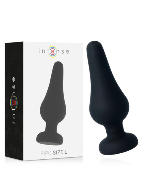 INTENSE - ANAL PLUG PIPO L SILICONE NEGRO 13 CM INTENSE - ANAL PLUG PIPO L SILICONE NEGRO 13 CM