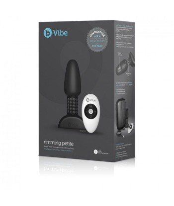 B-VIBE - RIMMING CONTROL REMOTO ANAL PLUG PETITE NEGRO