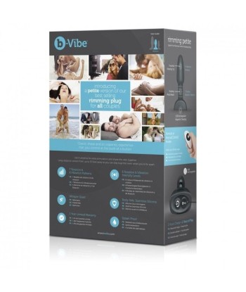 B-VIBE - RIMMING CONTROL REMOTO ANAL PLUG PETITE NEGRO