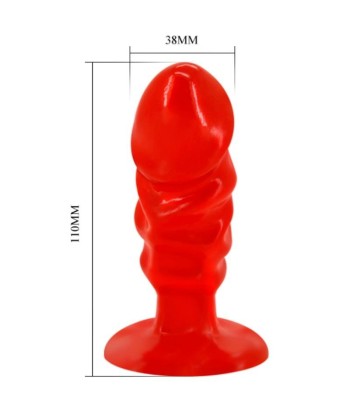 BAILE - PLUG ANAL UNISEX CON VENTOSA ROJO