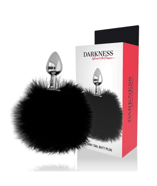 DARKNESS - EXTRA BUTTPLUG ANAL CON COLA NEGRO 7 CM