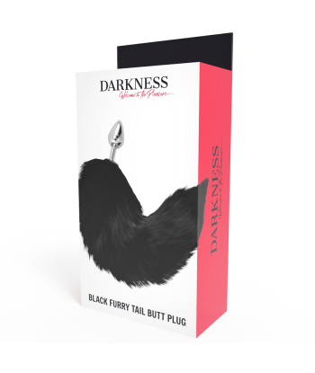 DARKNESS - PLUG ANAL SILVER 8 CM CON COLA NEGRO