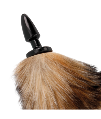 DARKNESS - COLA NATURAL CON PLUG ANAL SILICONA 10 CM