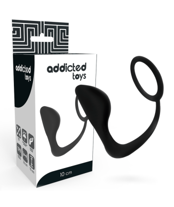 ADDICTED TOYS - PLUG ANAL CON ANILLO PENE NEGRO