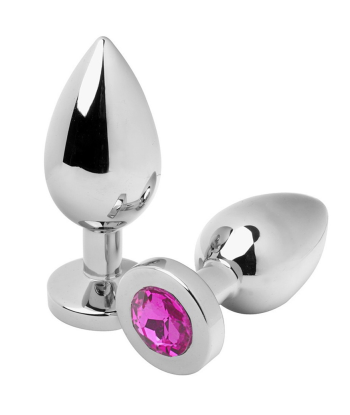 METAL HARD - ANAL PLUG DIAMOND ROSA MEDIUM 7.62CM