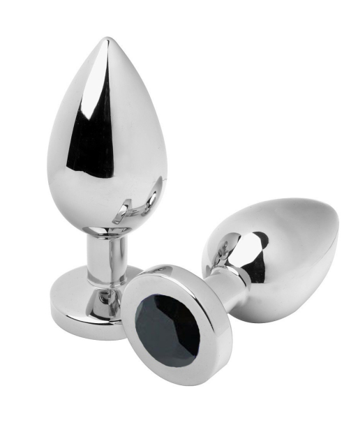 METAL HARD - ANAL PLUG DIAMOND NEGRO SMALL 5.71CM