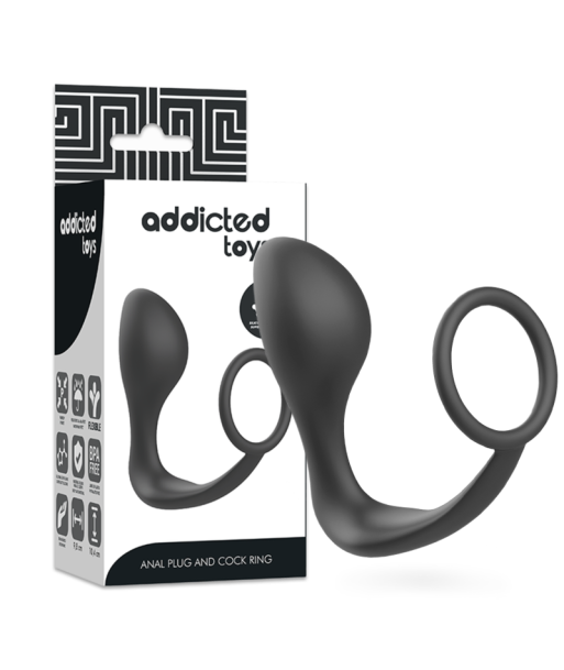 ADDICTED TOYS - PLUG ANAL CON ANILLO SILICONA NEGRO ADDICTED TOYS - PLUG ANAL CON ANILLO SILICONA NEGRO