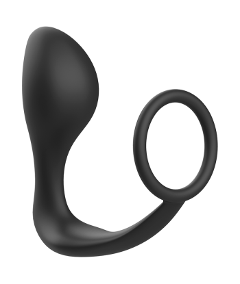 ADDICTED TOYS - PLUG ANAL CON ANILLO SILICONA NEGRO