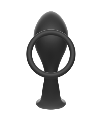ADDICTED TOYS - PLUG ANAL CON ANILLO SILICONA NEGRO