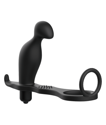 ADDICTED TOYS - PLUG ANAL CON ANILLO SILICONA NEGRO 12 CM