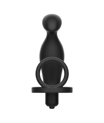 ADDICTED TOYS - PLUG ANAL CON ANILLO SILICONA NEGRO 12 CM