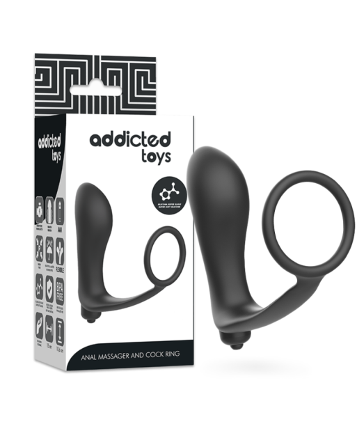 ADDICTED TOYS - PLUG ANAL VIBRADOR CON ANILLO PENE