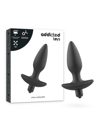 ADDICTED TOYS - MASAJEADOR PLUG ANAL CON VIBRACIÓN NEGRO