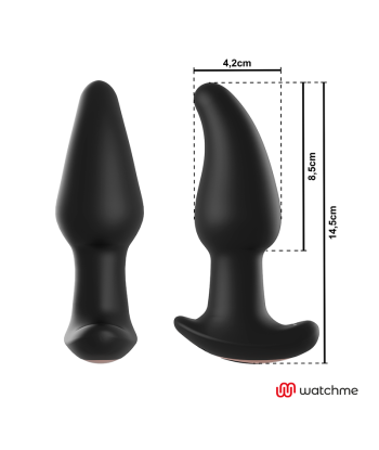 ANBIGUO - WATCHME CONTROL REMOTO PLUG ANAL VIBRADOR CON ROTACIÓN DE PERLAS AMADEUS