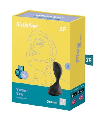 SATISFYER - SWEET SEAL PLUG VIBRADOR APP NEGRO