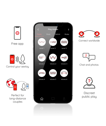 ONINDER - RIO PLUG ANAL VIBRADOR NEGRO - APP GRATUITA