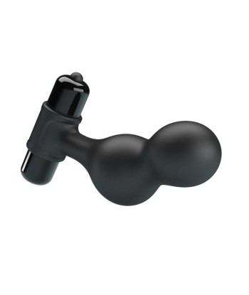 MR PLAY - PLUG ANAL VIBRADOR DE SILICONA NEGRO