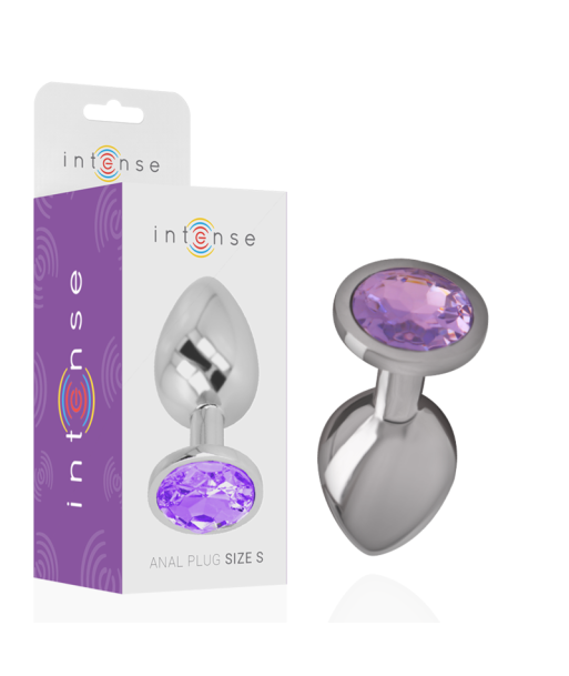 INTENSE - PLUG ANAL METAL ALUMINIO CON CRISTAL VIOLETA TALLA L INTENSE - PLUG ANAL METAL ALUMINIO CON CRISTAL VIOLETA TALLA L