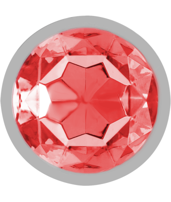 INTENSE - PLUG ANAL METAL ALUMINIO CON CRISTAL ROJO TALLA L