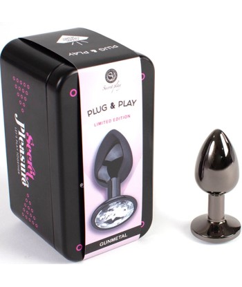 SECRETPLAY - GUNMETAL BUTT PLUG TALLA S 7 CM