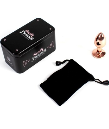 SECRETPLAY - METAL BUTT PLUG ORO ROSA TALLA S 7 CM
