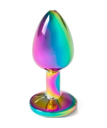 SECRETPLAY - METAL BUTT PLUG MULTICOLOR TALLA S 7 CM