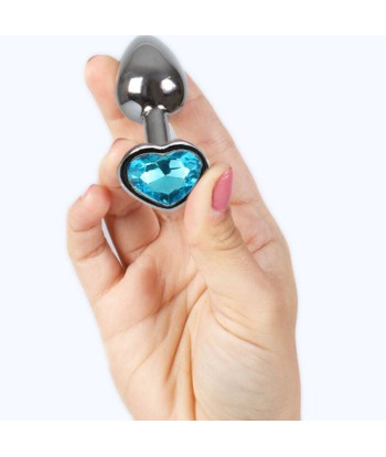 SECRETPLAY - METAL BUTT PLUG CORAZÓN AZUL TALLA S 7 CM